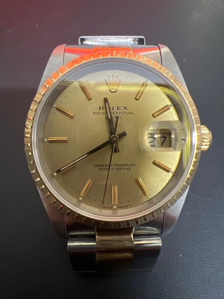Rolex | Oyster Perpetual | 15223 | Gold/Steel | 34 mm | Gold/Steel | Champagne | Automatic