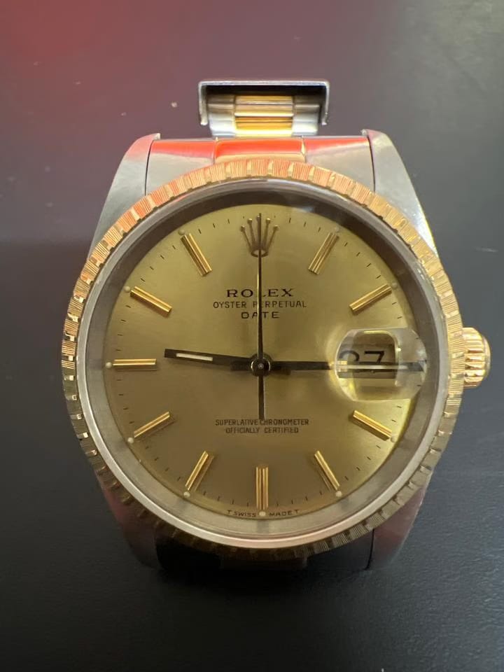 Rolex | Oyster Perpetual | 15223 | Gold/Steel | 34 mm | Gold/Steel | Champagne | Automatic