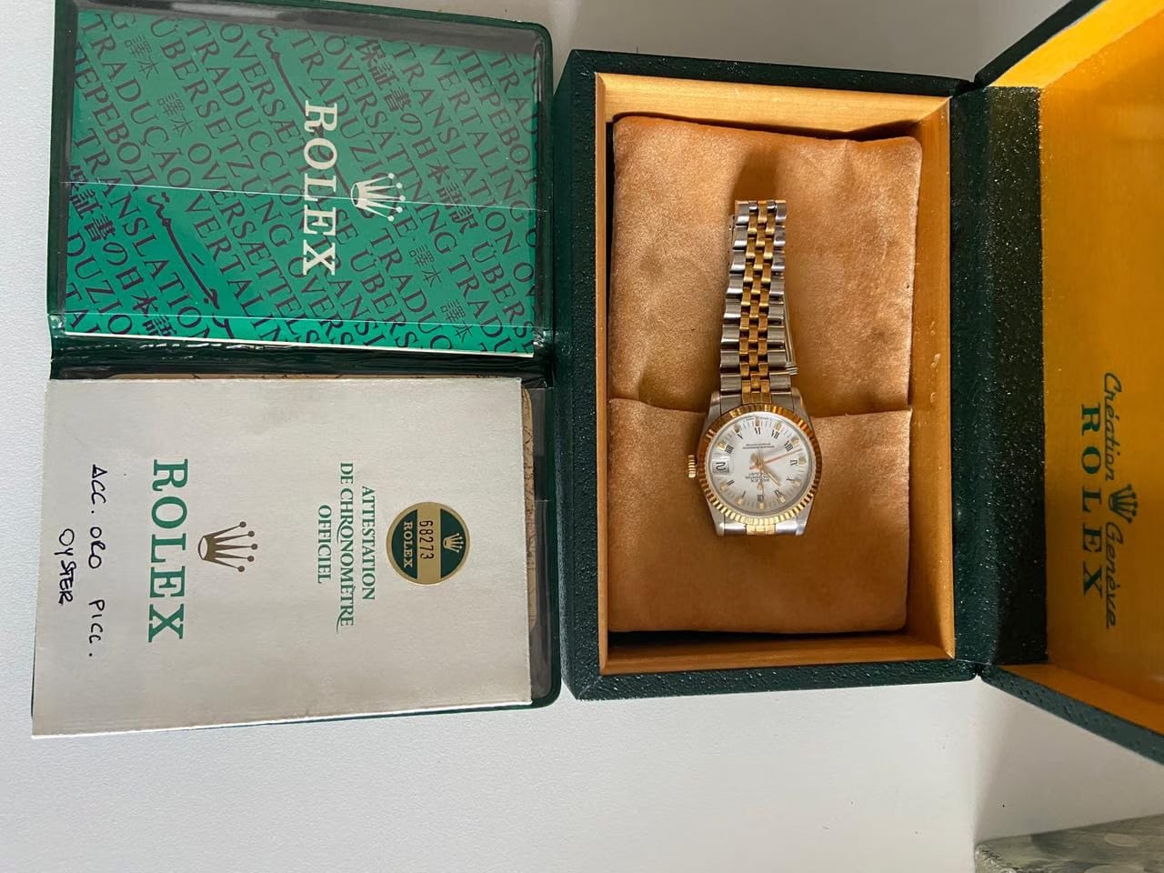Rolex | Datejust | 68273 | Yellow gold | 31 mm | Gold/Steel | White | Automatic