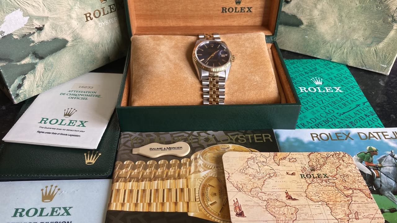 Rolex | Datejust | 16233 | Gold/Steel | 36 mm | Gold/Steel | Purple | Automatic