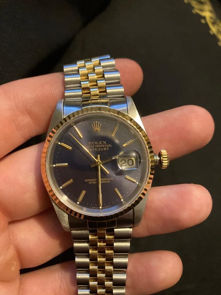 Rolex | Datejust | 16233 | Gold/Steel | 36 mm | Gold/Steel | Purple | Automatic