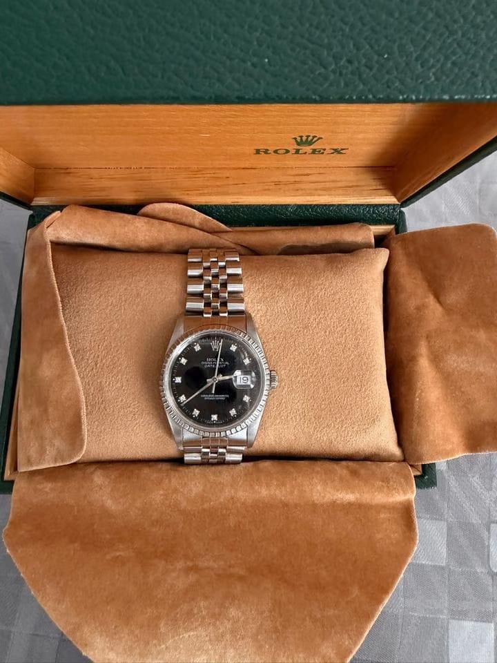 Rolex | Datejust | 16220 | Steel | 36 mm | Steel | Black | Automatic