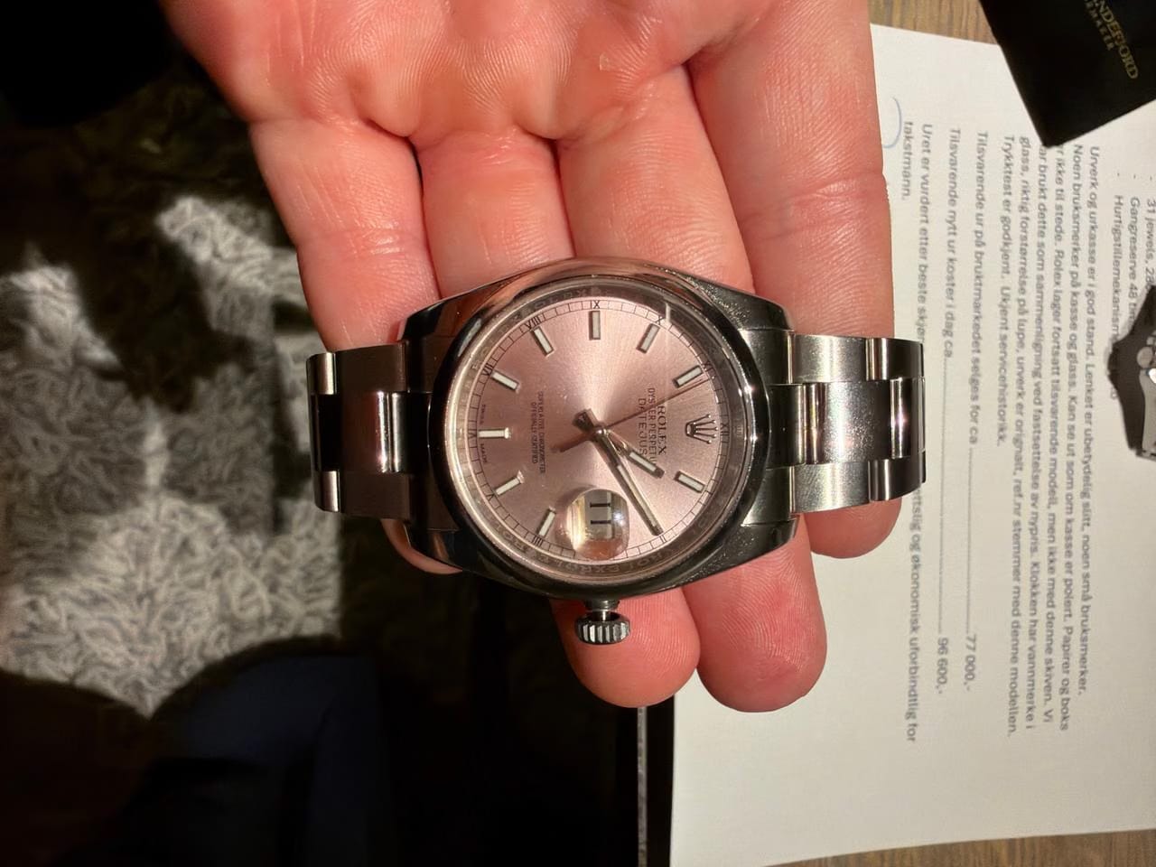 Rolex | Datejust | 116200 | Steel | 36 mm | Steel | Pink | Automatic