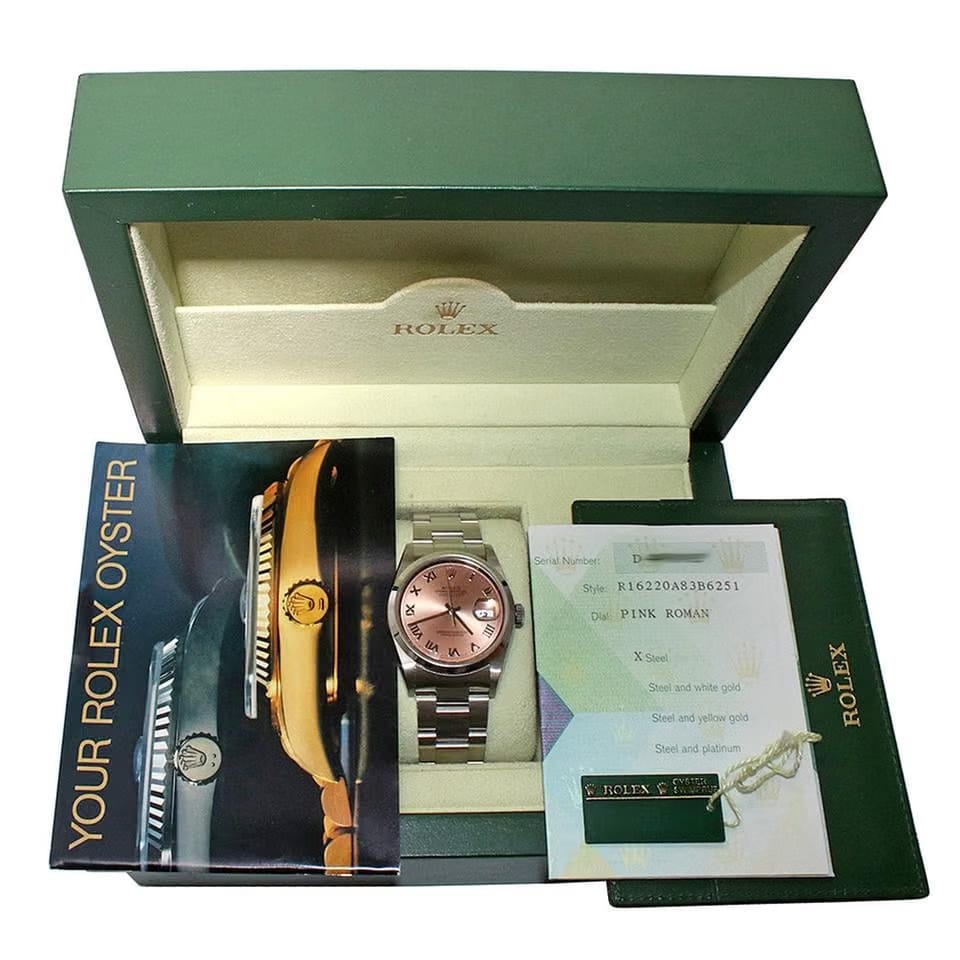 Rolex | Datejust | 16220 | Steel | 36 mm | Steel | Pink | Automatic
