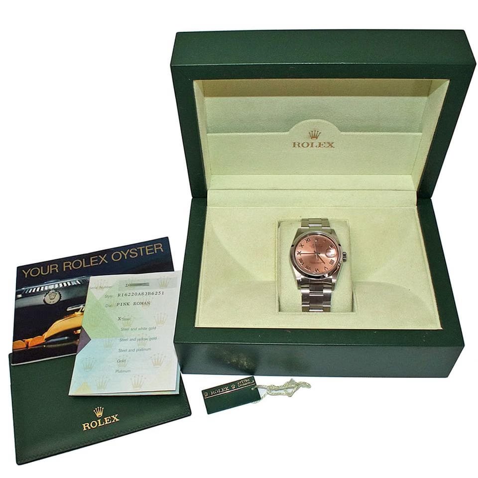 Rolex | Datejust | 16220 | Steel | 36 mm | Steel | Pink | Automatic