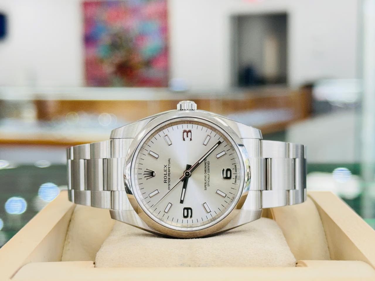 Rolex | Oyster Perpetual | 114200 | Steel | 34 mm | Steel | Silver | Automatic