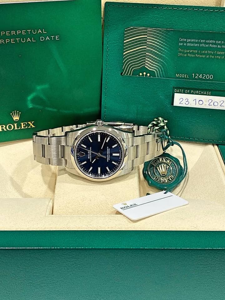 Rolex | Oyster Perpetual | 124200 EU | Steel | 34 mm | Steel | Blue | Automatic