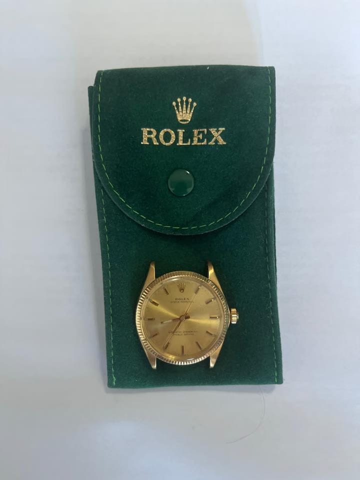 Rolex | Oyster Perpetual | 1005 | Yellow gold | 34 mm | Leather | Gold (solid) | Automatic