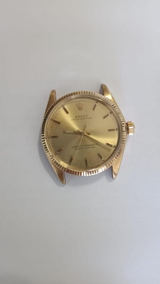 Rolex | Oyster Perpetual | 1005 | Yellow gold | 34 mm | Leather | Gold (solid) | Automatic