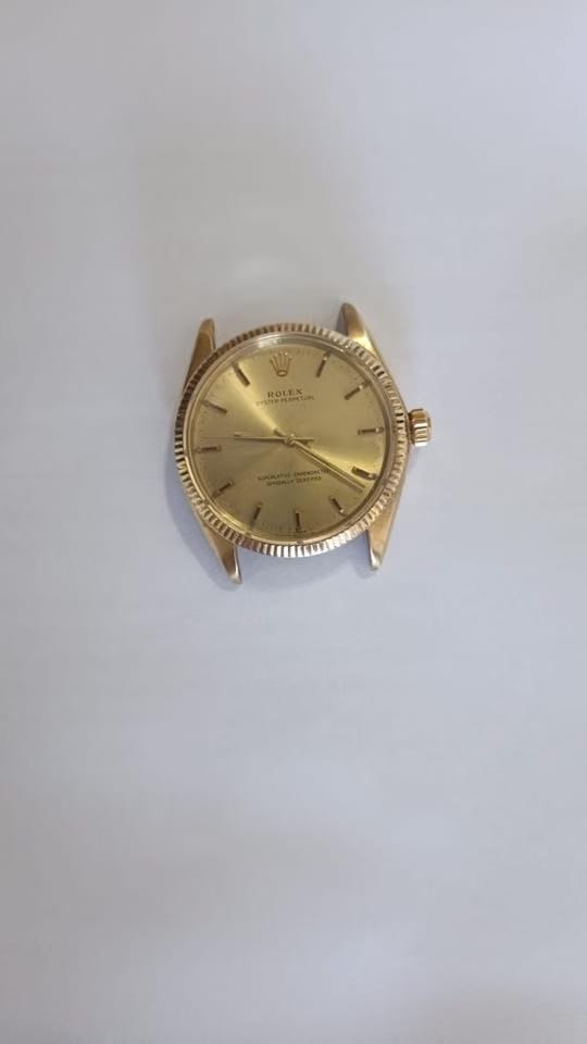 Rolex | Oyster Perpetual | 1005 | Yellow gold | 34 mm | Leather | Gold (solid) | Automatic
