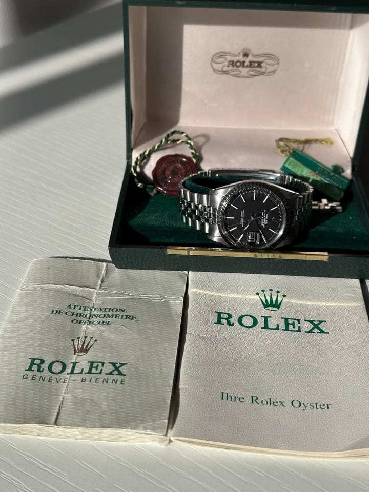 Rolex | Datejust | 1603 | Steel | 36 x 35.5 mm | Steel | Black | Automatic