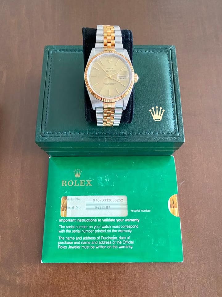 Rolex | Datejust | R16233320B6252 | Gold/Steel | 36 mm | Gold/Steel | Gold | Automatic
