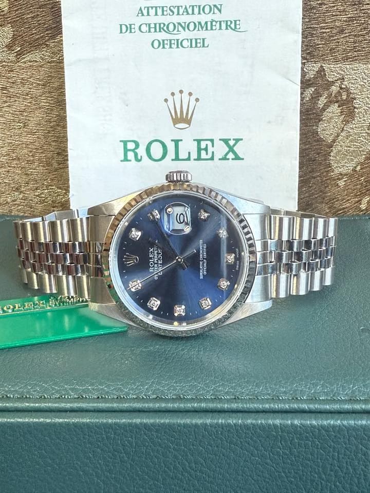 Rolex | Datejust | 16234 | Steel | 36 mm | Steel | Blue | Automatic