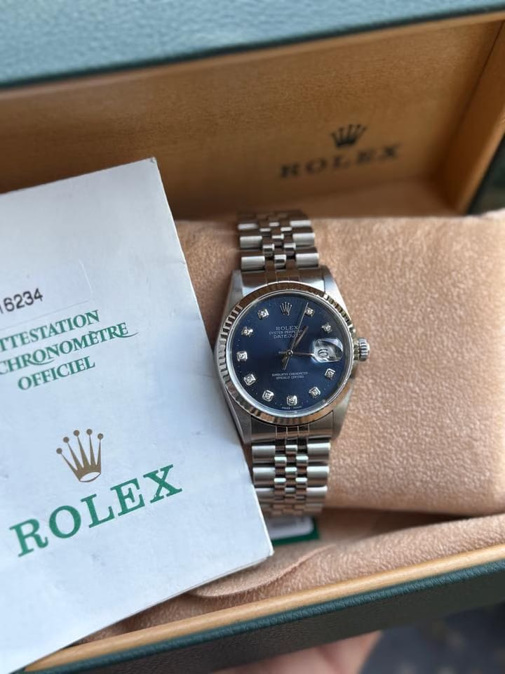 Rolex | Datejust | 16234 | Steel | 36 mm | Steel | Blue | Automatic