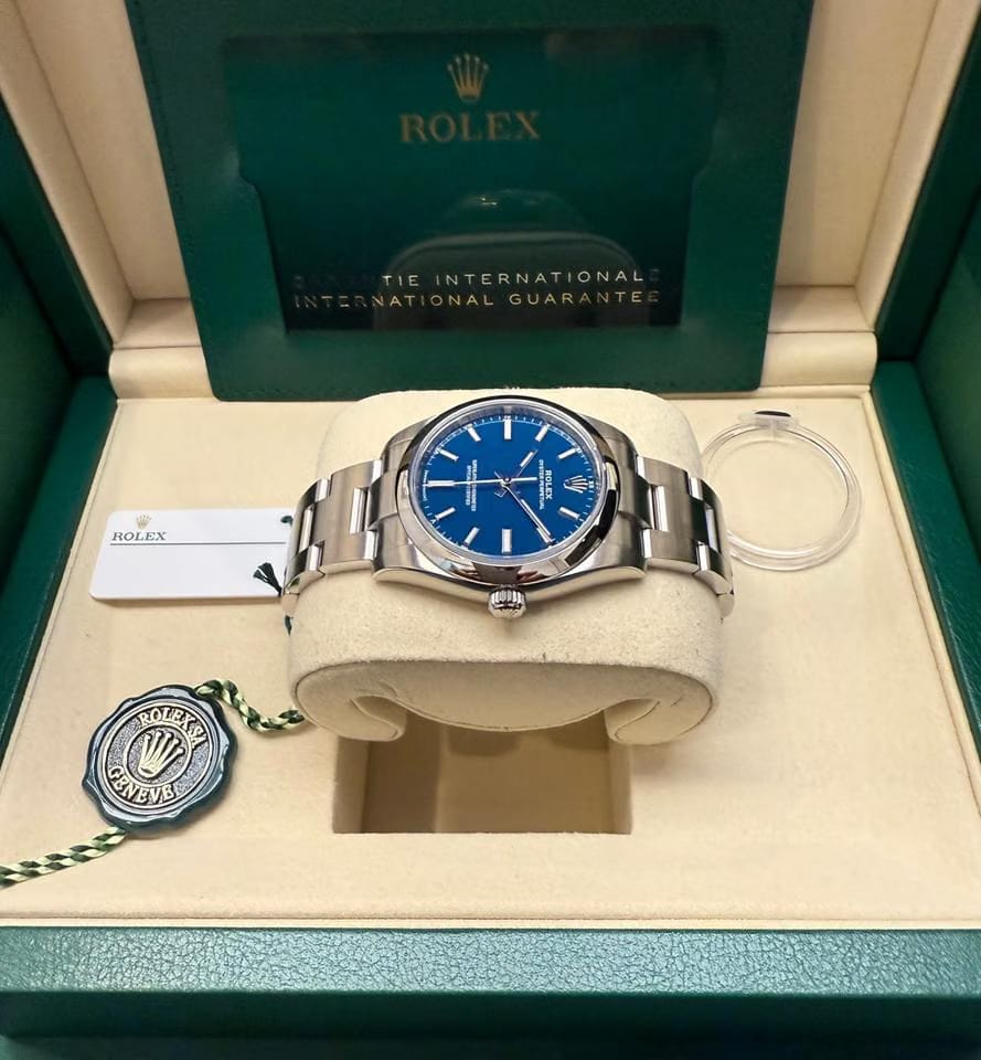 Rolex | Oyster Perpetual | 124200 2025 New Unworn, New Blue, Stickered | Steel | 34 mm | Steel | Blue | Automatic