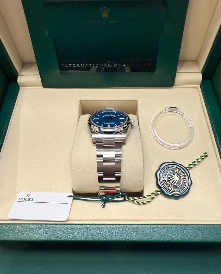 Rolex | Oyster Perpetual | 124200 2025 New Unworn, New Blue, Stickered | Steel | 34 mm | Steel | Blue | Automatic
