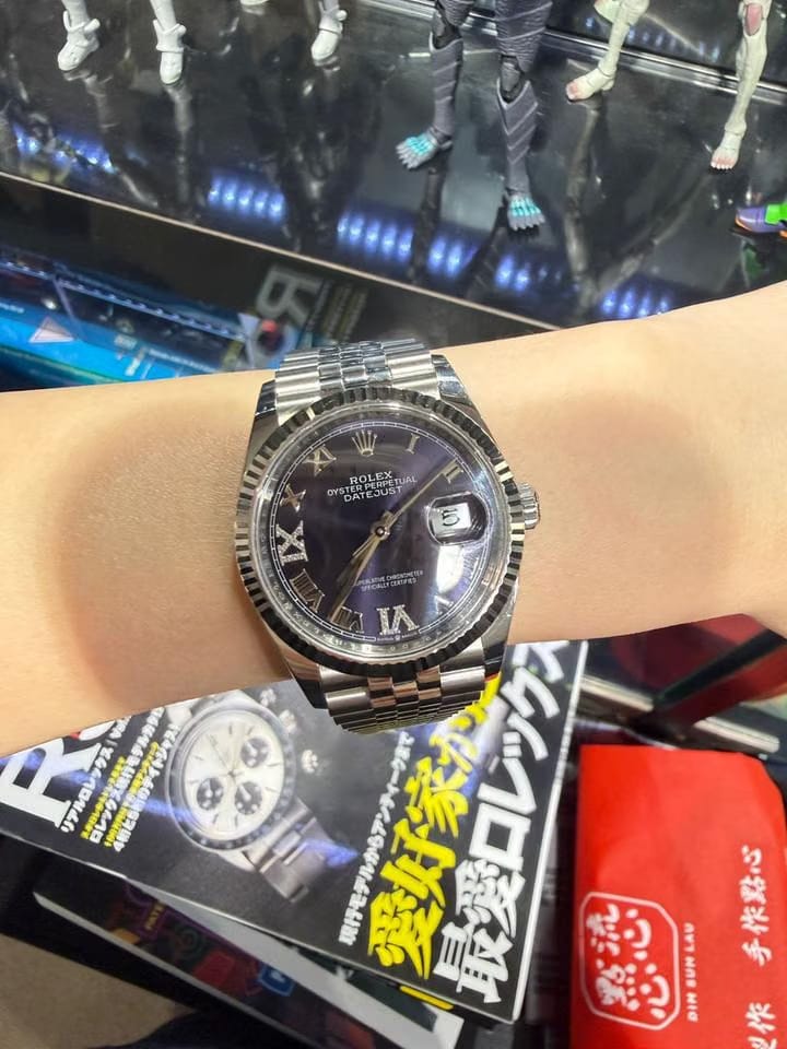 Rolex | Datejust | 126234 | Steel | 36 mm | Steel | Purple | Automatic