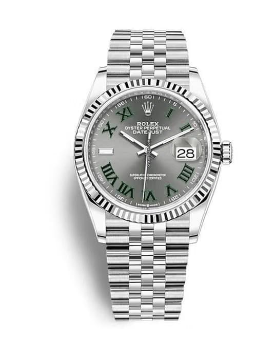 Rolex | Datejust | 126234 | White gold | 36 mm | Steel | Grey | Automatic