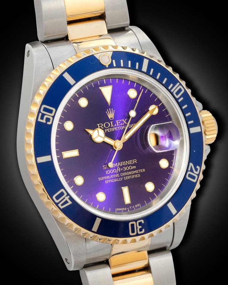 Rolex | Submariner | 16613 | Gold/Steel | 40 mm | Gold/Steel | Purple | Automatic