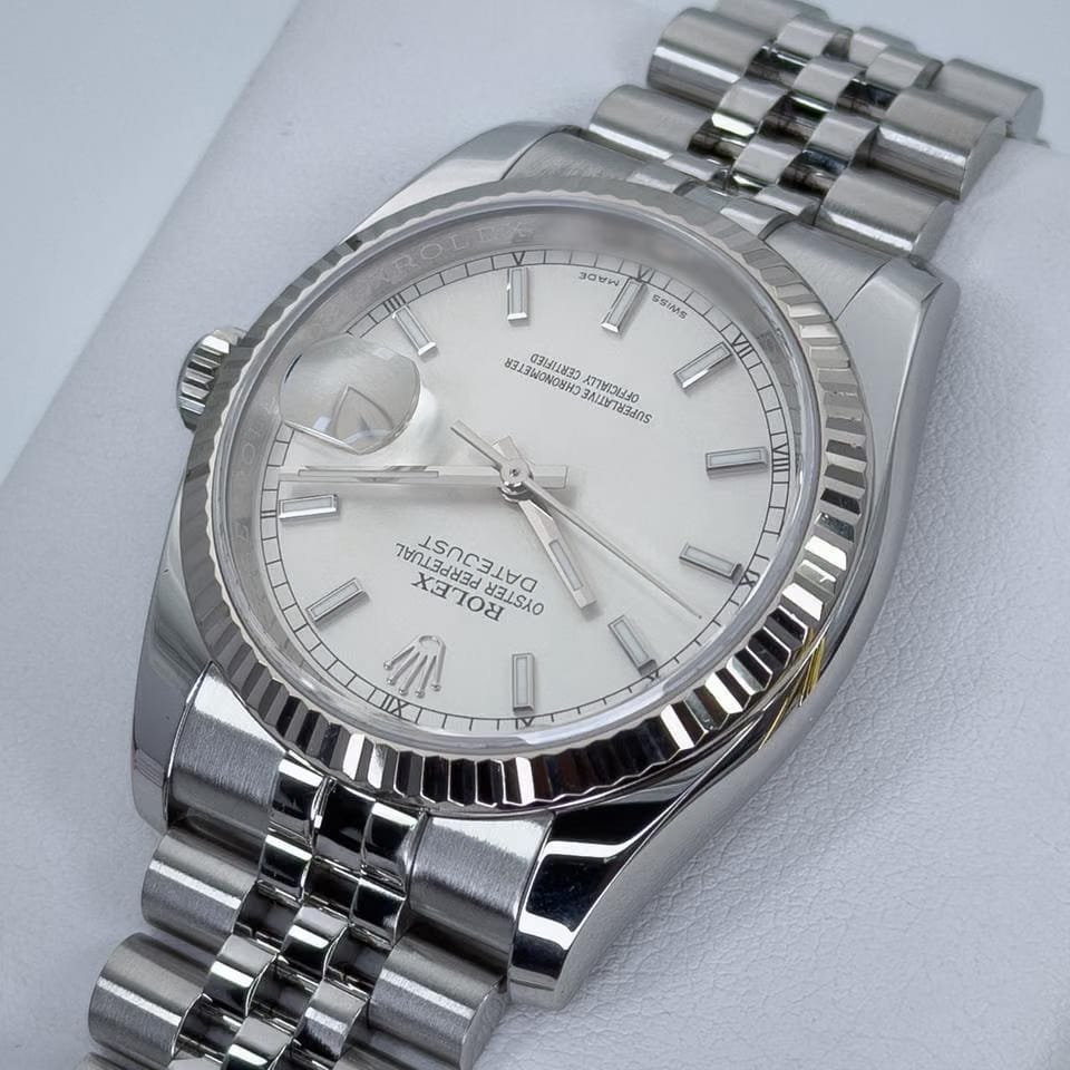 Rolex | Datejust | 116234 | Gold/Steel | 36 mm | Steel | Silver (solid) | Automatic