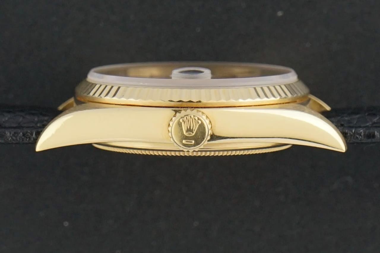 Rolex | Datejust | 16018 | Yellow gold | 36 mm | Leather | Black | Automatic