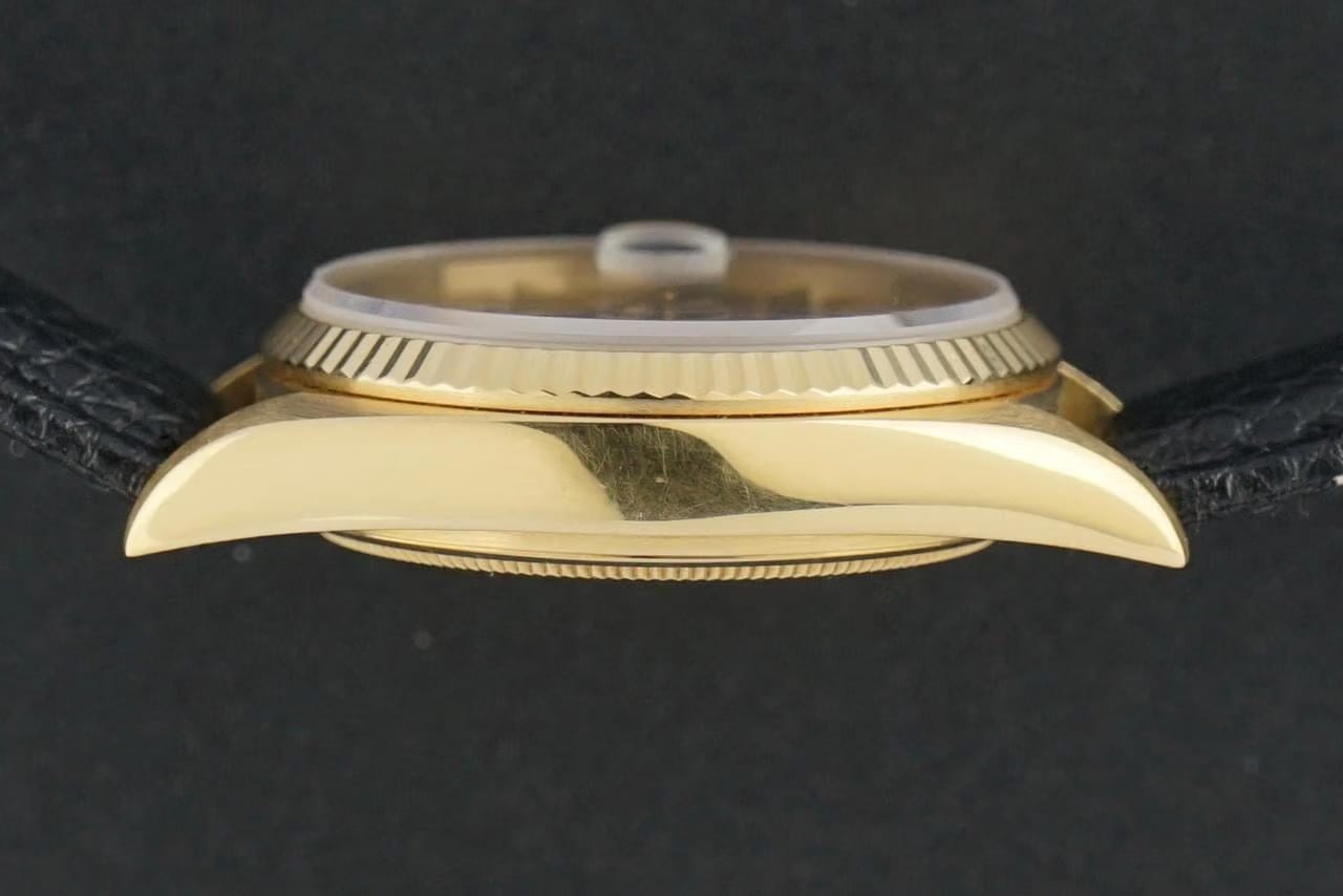 Rolex | Datejust | 16018 | Yellow gold | 36 mm | Leather | Black | Automatic