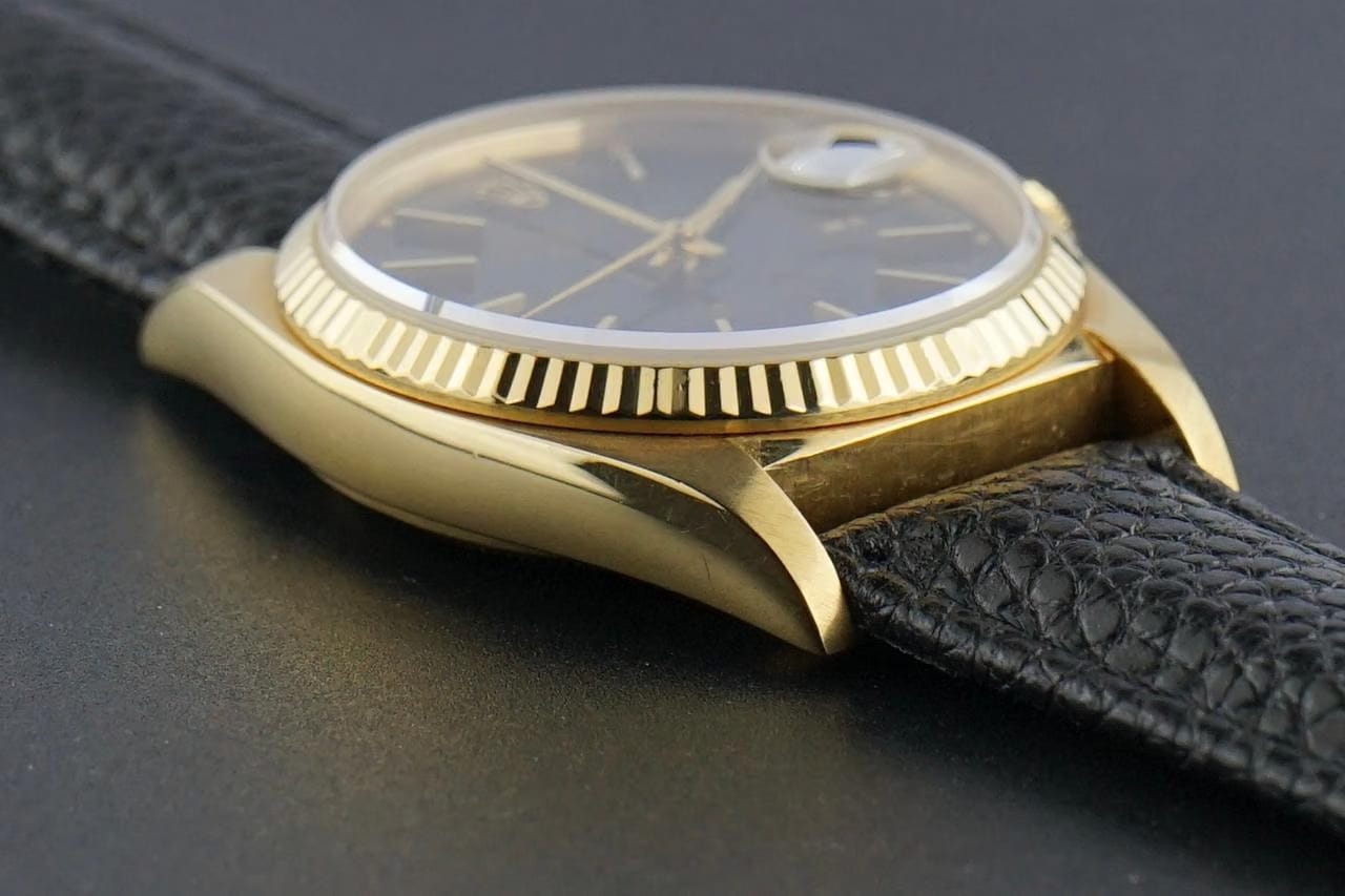 Rolex | Datejust | 16018 | Yellow gold | 36 mm | Leather | Black | Automatic
