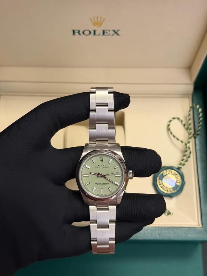 Rolex | Oyster Perpetual | 67480 | Steel | 31 mm | Steel | Green | Automatic