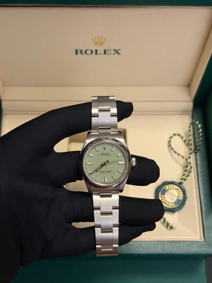 Rolex | Oyster Perpetual | 67480 | Steel | 31 mm | Steel | Green | Automatic