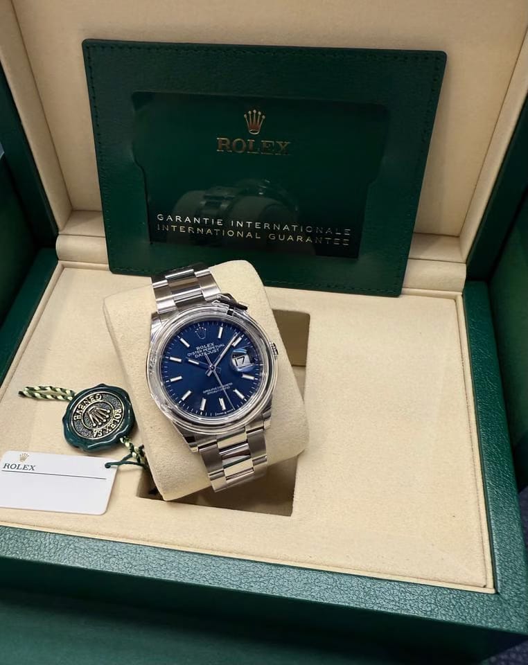 Rolex | Datejust | 126200 2025 New Unworn, Stickered | Steel | 36 mm | Steel | Blue | Automatic