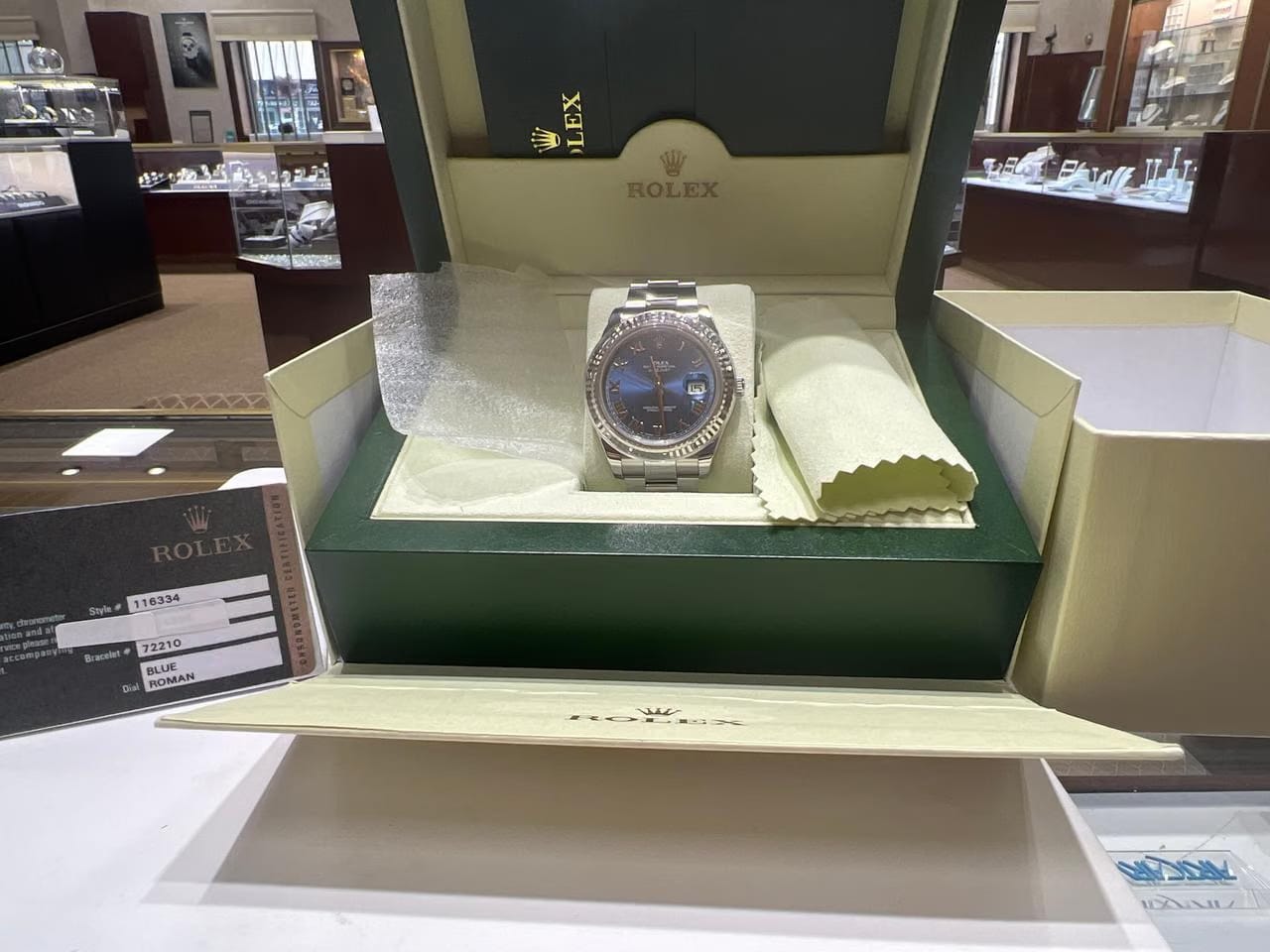Rolex | Datejust | 116334 | Steel | 41 mm | Steel | Blue | Automatic