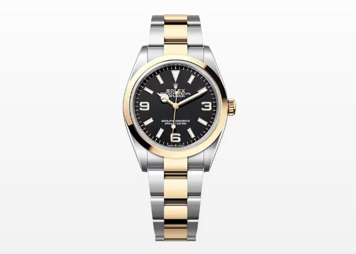 Rolex | Explorer | M124273-0001 | Yellow gold | 36 mm | Steel | Black | Automatic