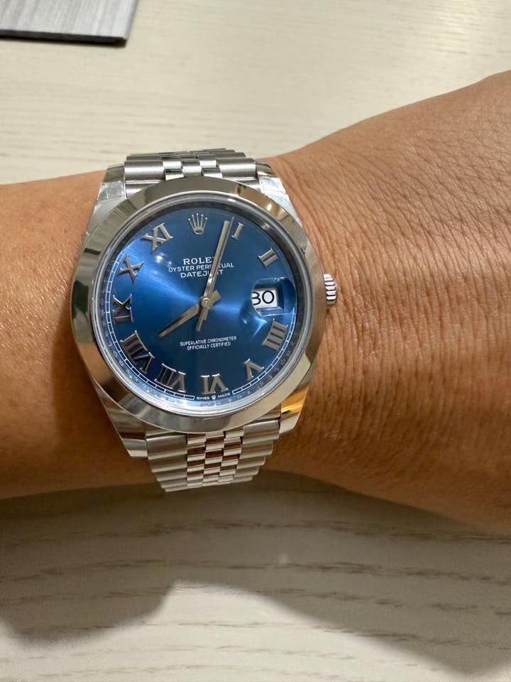 Rolex | Datejust | 126300 | Sapphire crystal | 41 x 48 mm | Steel | Blue | Automatic