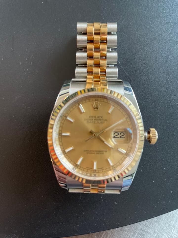 Rolex | Datejust | 116233 | Gold/Steel | 36 mm | Gold/Steel | Gold | Automatic
