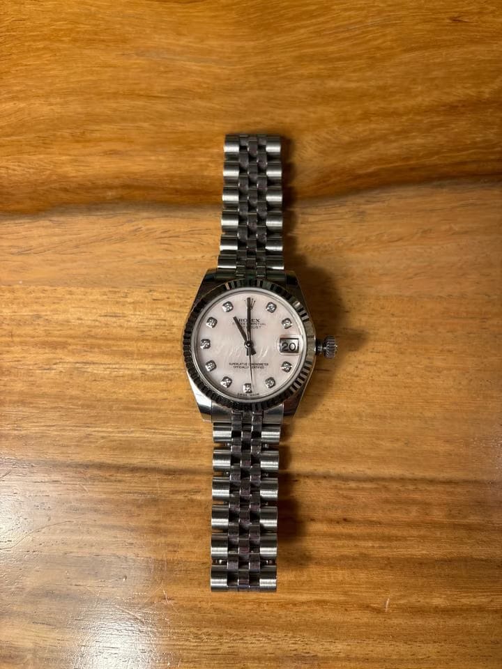 Rolex | Datejust | 178274 | White gold | 31 mm | Steel | Pink | Automatic