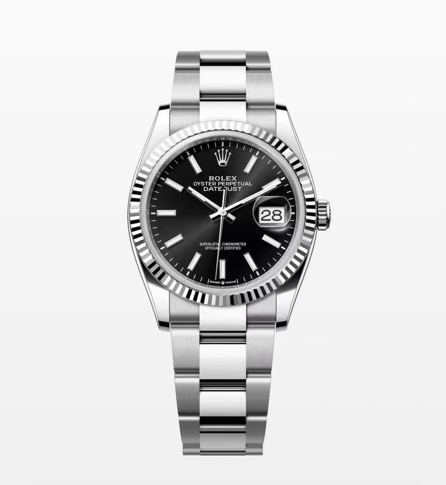 Rolex | Datejust | 126234 | Gold/Steel | 36 mm | Steel | Black | Automatic