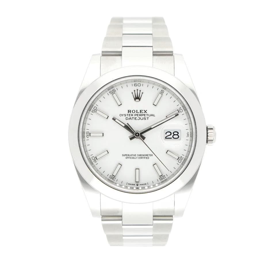 Rolex Datejust 41 Ref. 126300 White Dial Steel Full Set LC100