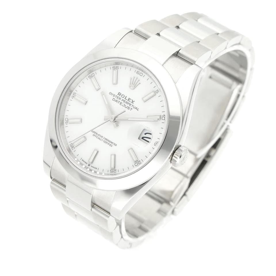 Rolex Datejust 41 Ref. 126300 White Dial Steel Full Set LC100
