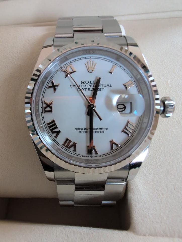 Rolex | Datejust | 126234 | Steel | 36 mm | White gold | White | Automatic
