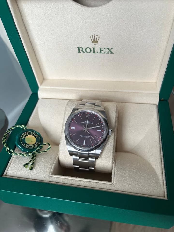 Rolex Oyster Perpetual Fully factory stickered with original box and paper work.