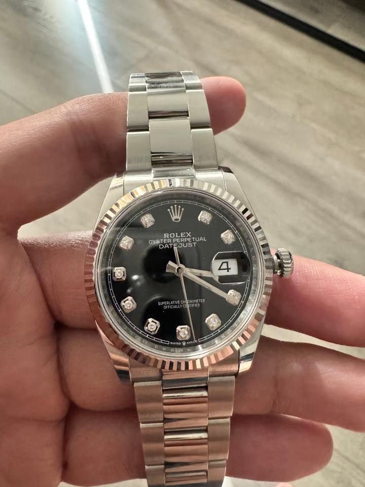 Rolex | Datejust | 126234 | 36 mm | White gold | Black | Automatic