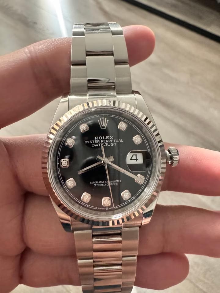 Rolex | Datejust | 126234 | 36 mm | White gold | Black | Automatic