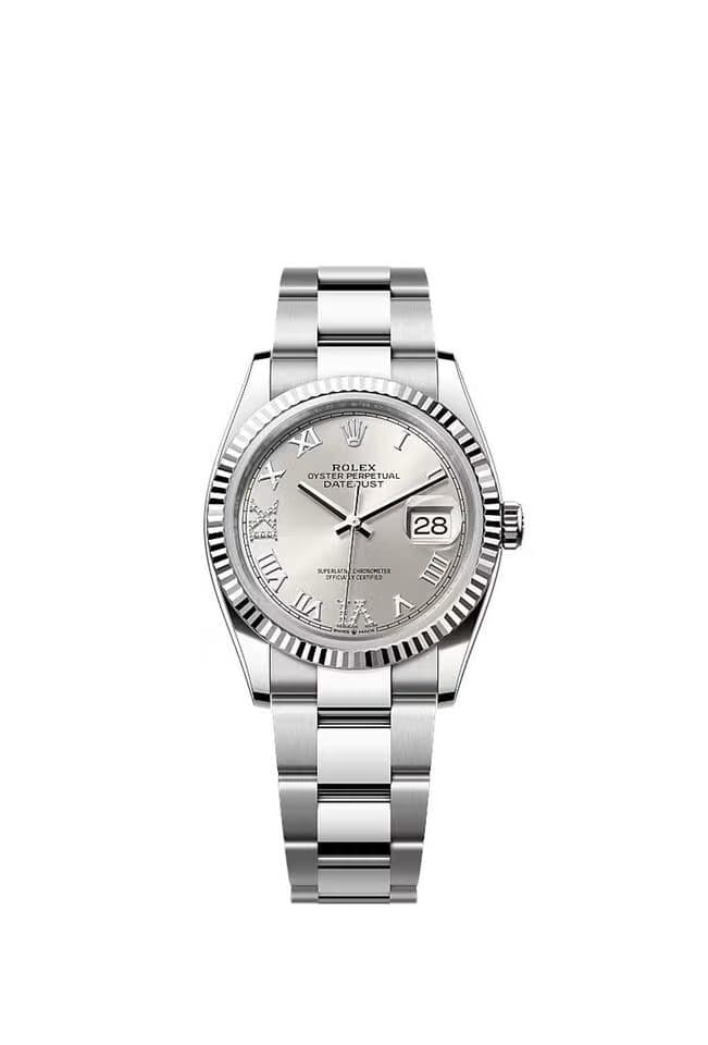Rolex | Datejust | 126234 | White gold | 36 mm | Steel | Silver | Automatic