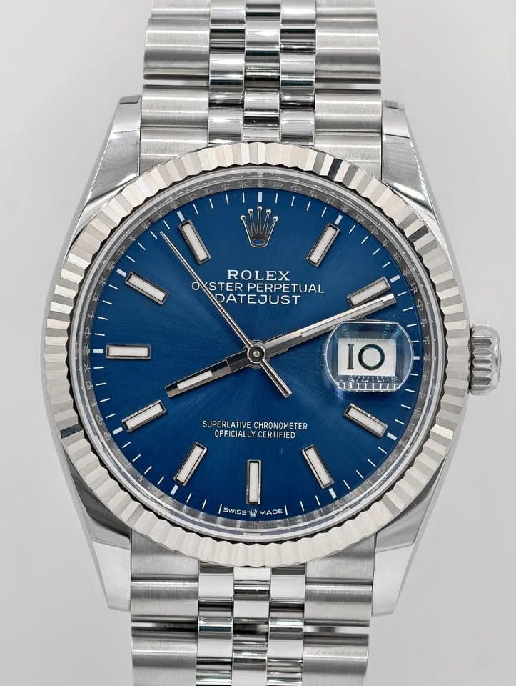 Rolex | Datejust | 126234 | White gold | 36 mm | Steel | Blue | Automatic