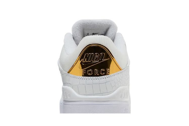 Nigo x Air Force 3 Low White Metallic Gold