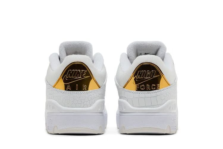 Nigo x Air Force 3 Low White Metallic Gold