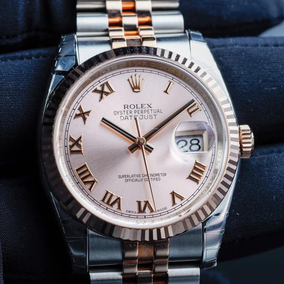 Rolex | Datejust | 116231 | Rose gold | 36 mm | Gold/Steel | Pink | Automatic