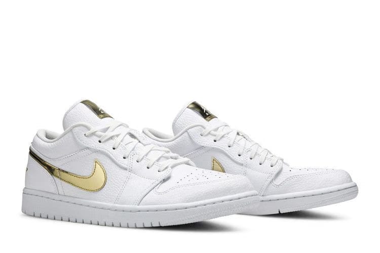 Wmns Air Jordan 1 Retro Low 'White Metallic Gold'