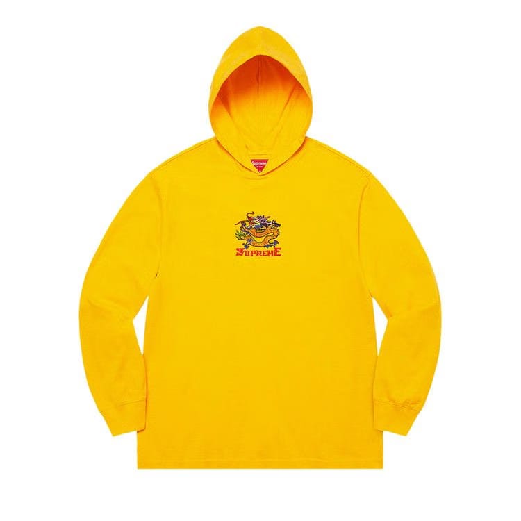 Supreme Dragon Hooded Long-Sleeve Top Gold