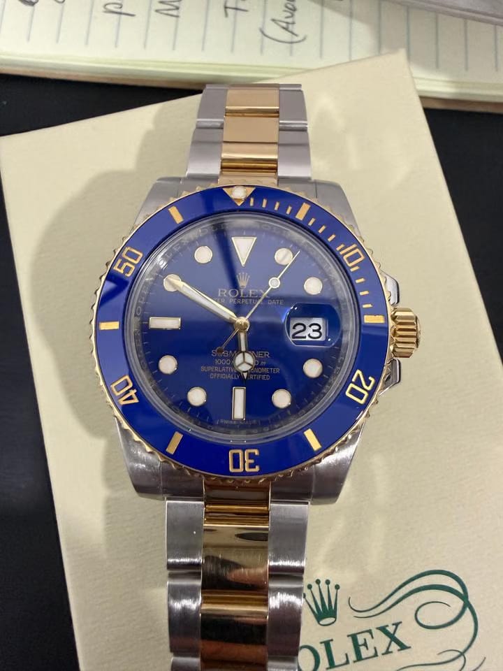 Rolex | Submariner | 116613LB | Yellow gold | 40 mm | Gold/Steel | Blue | Automatic